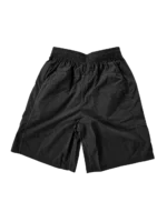 KROEN BLACK NYLON OVERLOCK SHORTS