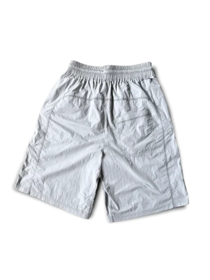 KROEN GREY NYLON OVERLOCK SHORTS