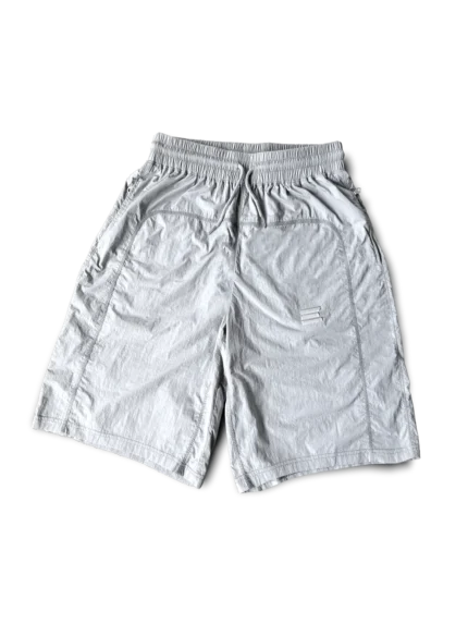 KROEN GREY NYLON OVERLOCK SHORTS